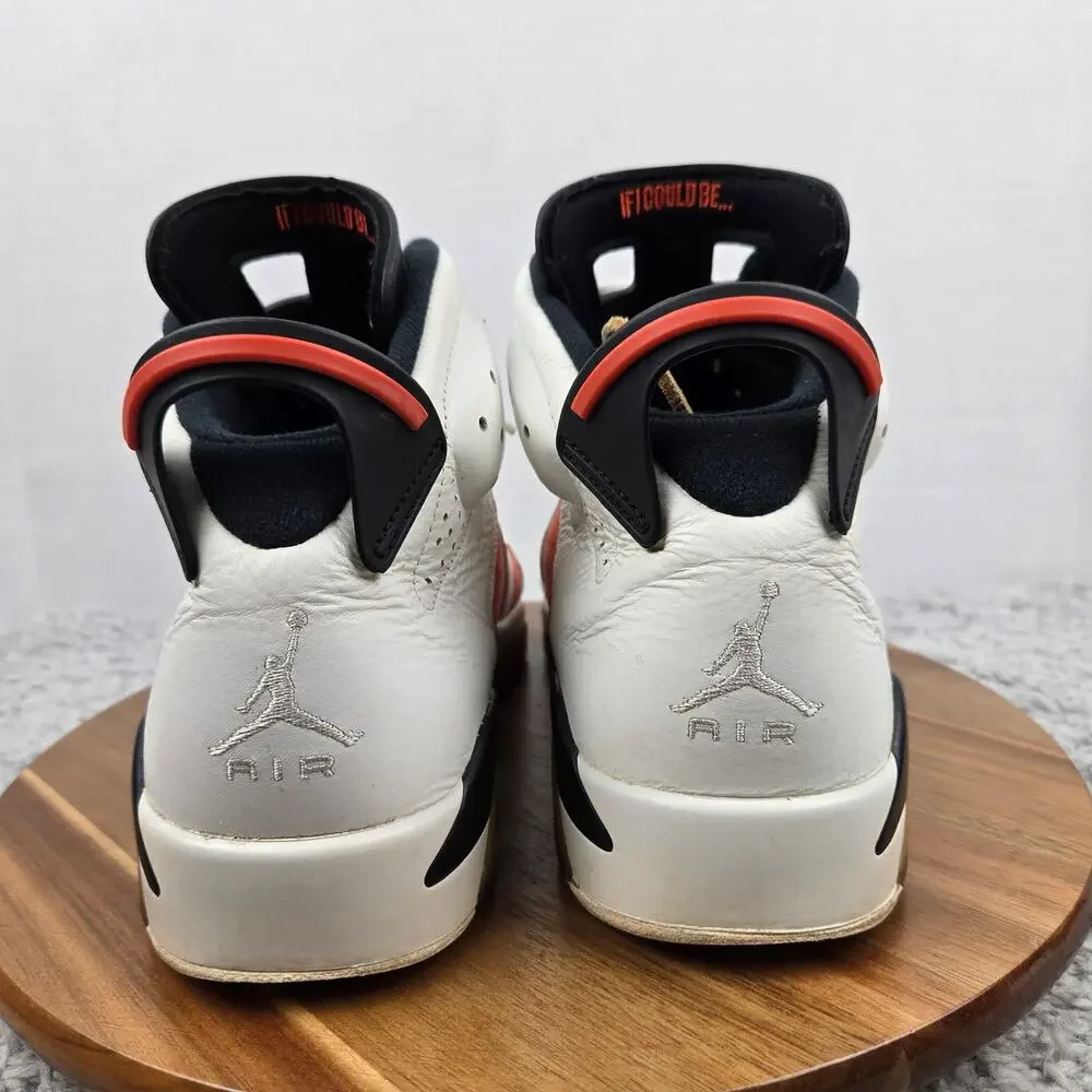 Jordan 6 Retro Men 11 Gatorade Like Mike White Daily Athletic Sneaker 384664-145